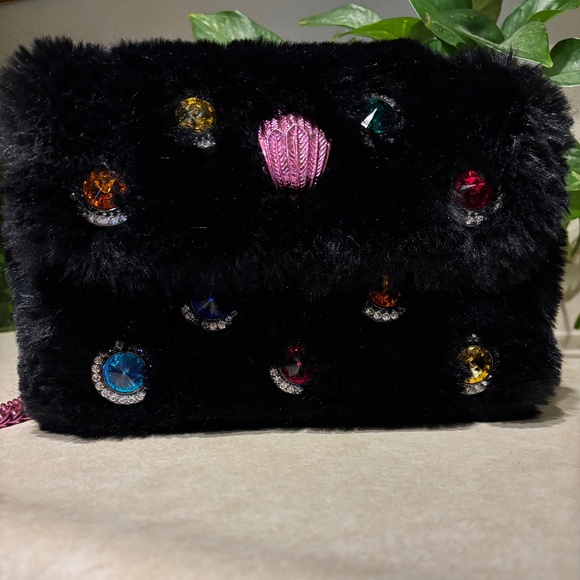 Kurt Geiger London Jewel Faux Fur Kensington Bag - Picture 3 of 14